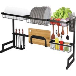 2 Tier Dish Drying Rack W/ Organization