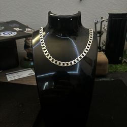 20 in Curb Chain 7mm 925 Silver 