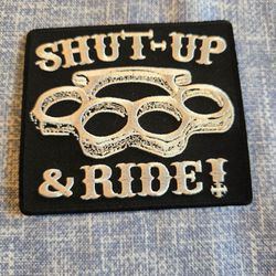 Shut Up & Ride Embroidered Biker Patch