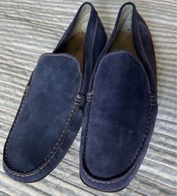 Timberland Size 10 Mens Casual Leather Slip On BLUE leather new