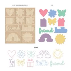 DIE STAMP & WOOD VENEER KIT - SPRING VIBES