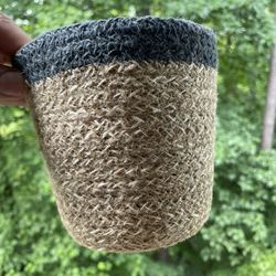 Basket Planter | Fits Plants In 4” Nursery Planter | Plastic lining