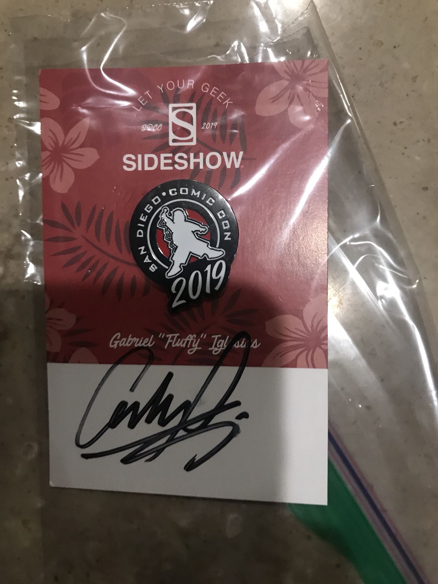 Sideshow Pin SDCC 2019 Exclusive *Signed* Gabriel “Fluffy” Iglesias