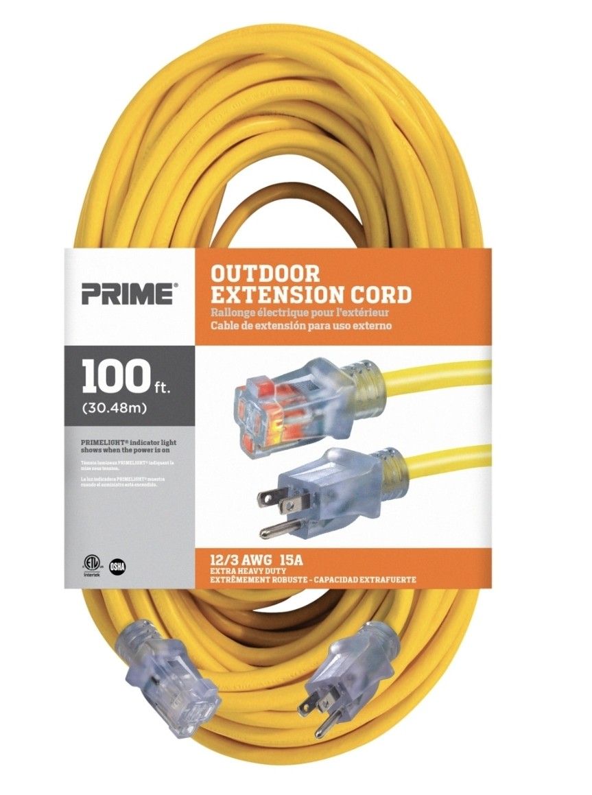 "PRIME" ...100 FT. OUTDOOR EXTENSION CORD
