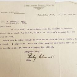 1913 Charleston County Public Schools Document 