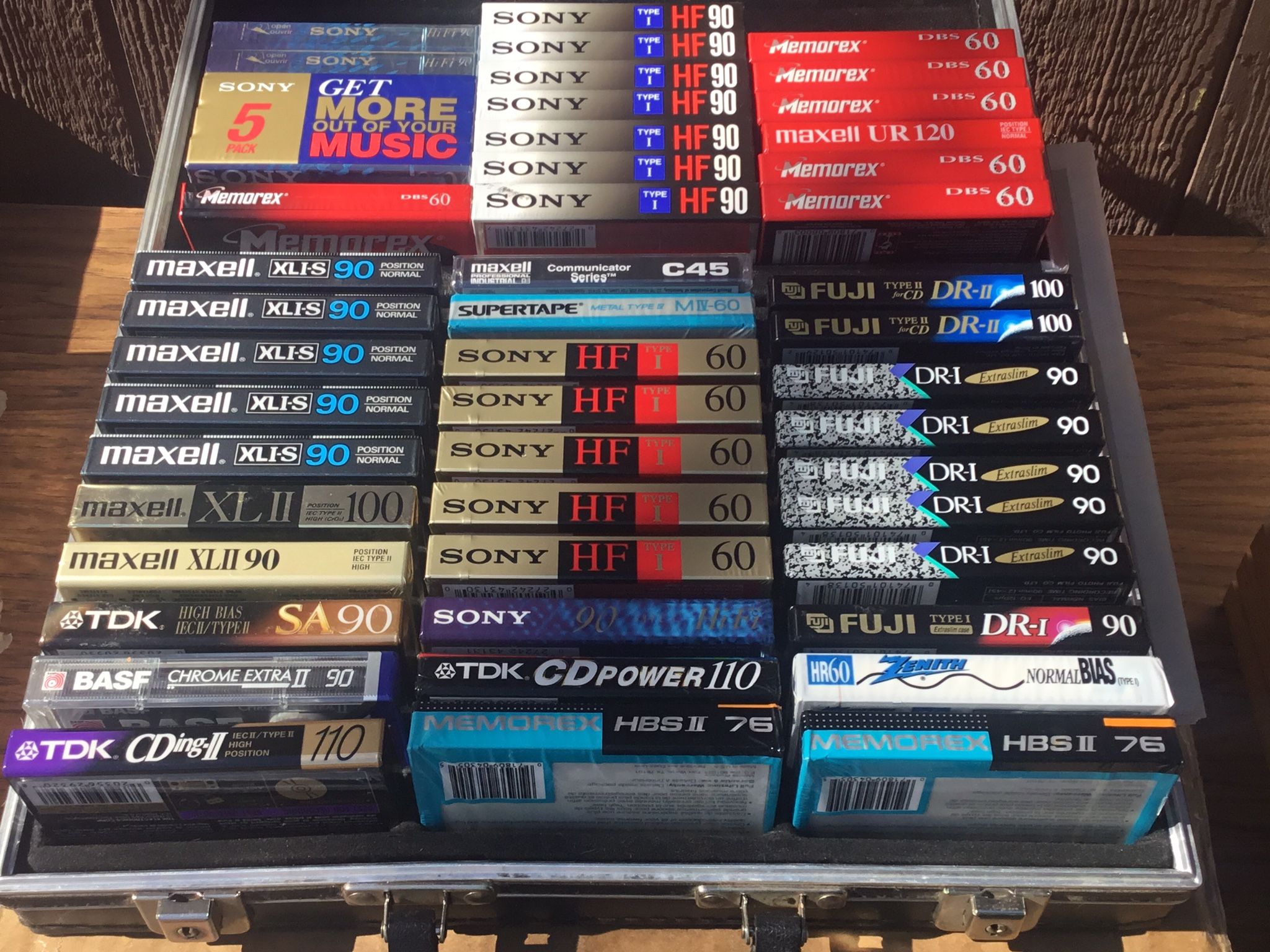 MAXELL TDK SONY New Sealed Cassette 50 Tape Collection SAVOY Travel