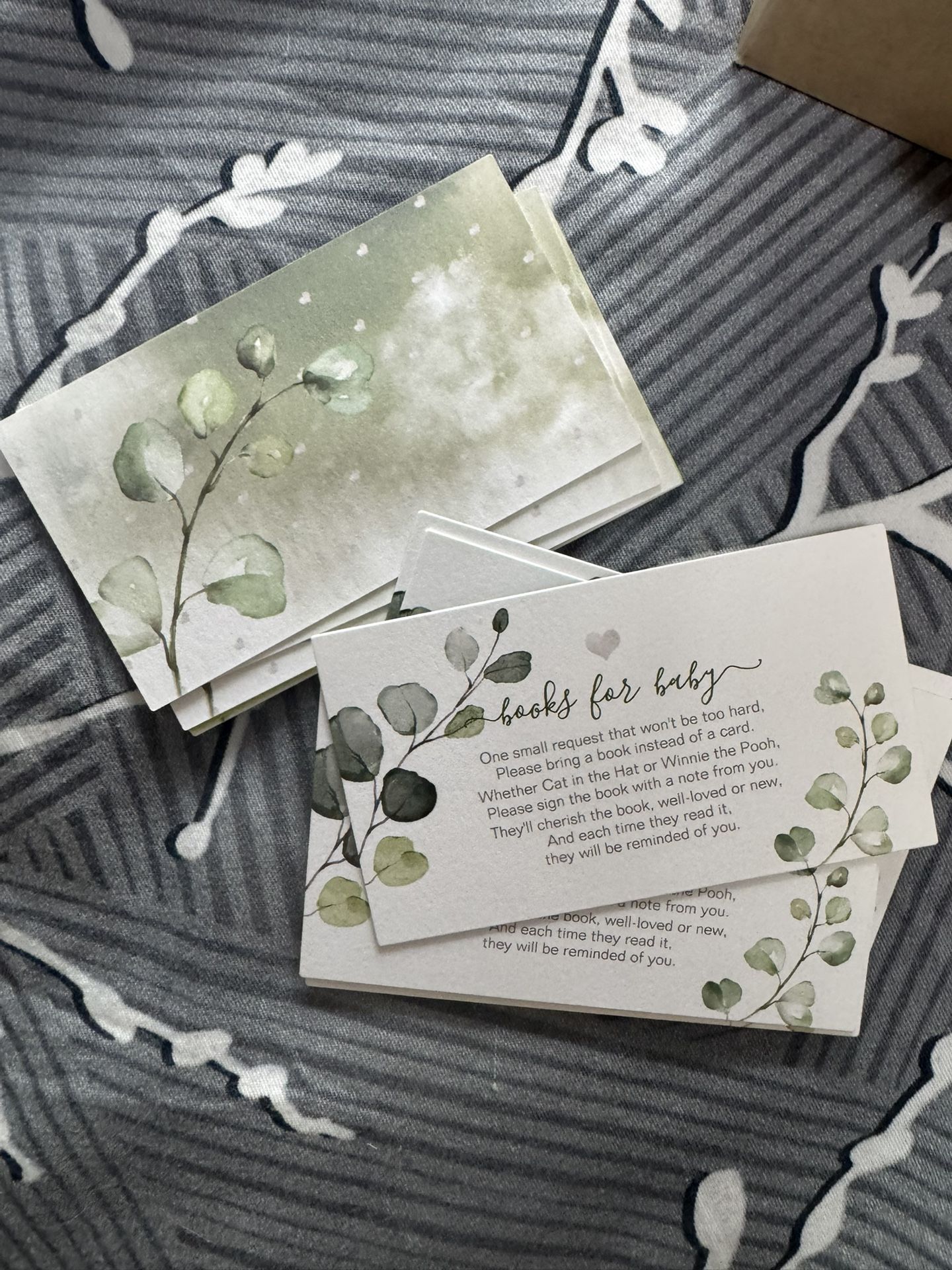 Baby Shower “Bring A Book Instead Of A Card” Insert For Invitations