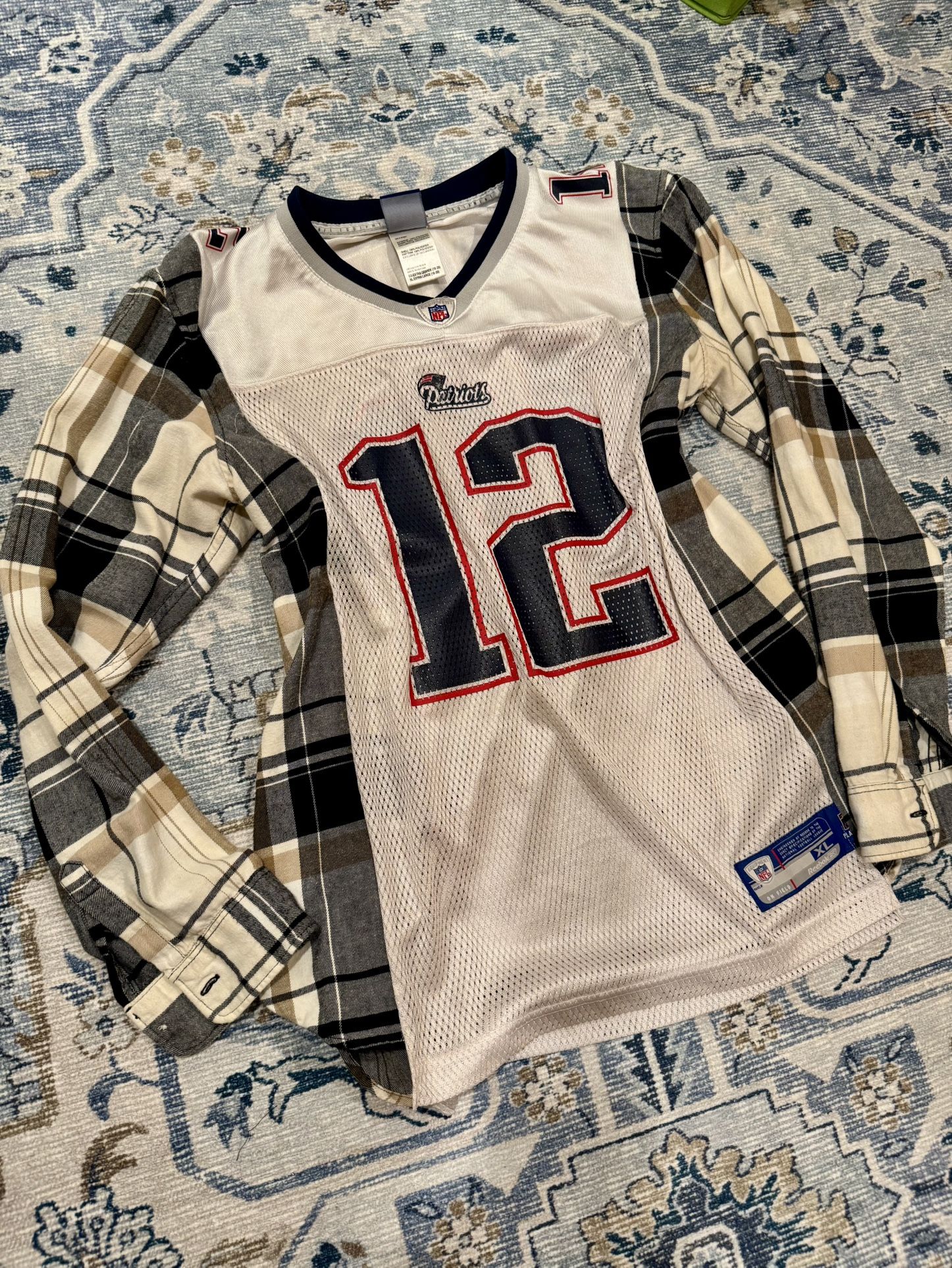 NFL Jersey + Flannel Mashup (Tom Brady, Patriots)