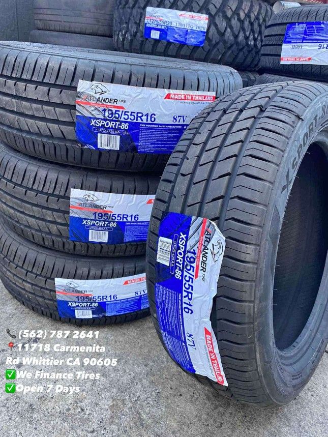 195/65R15 Atlander New Set of Tires Installed and Balanced Set de Llantas Nuevas Instaladas y Balanceadas
