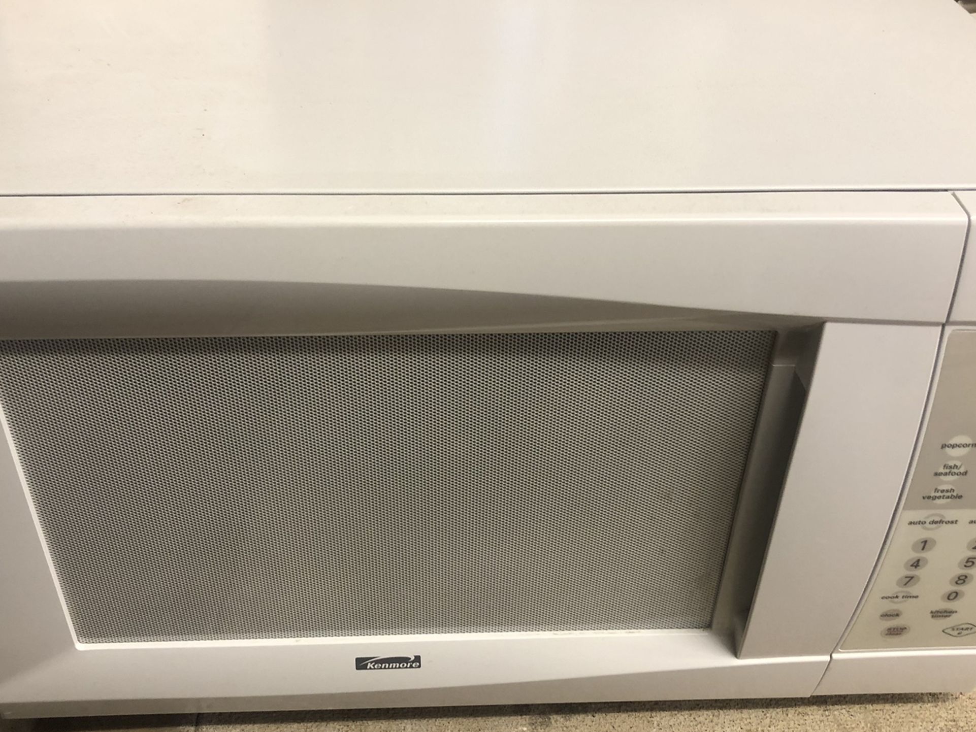 White Kenmore Microwave
