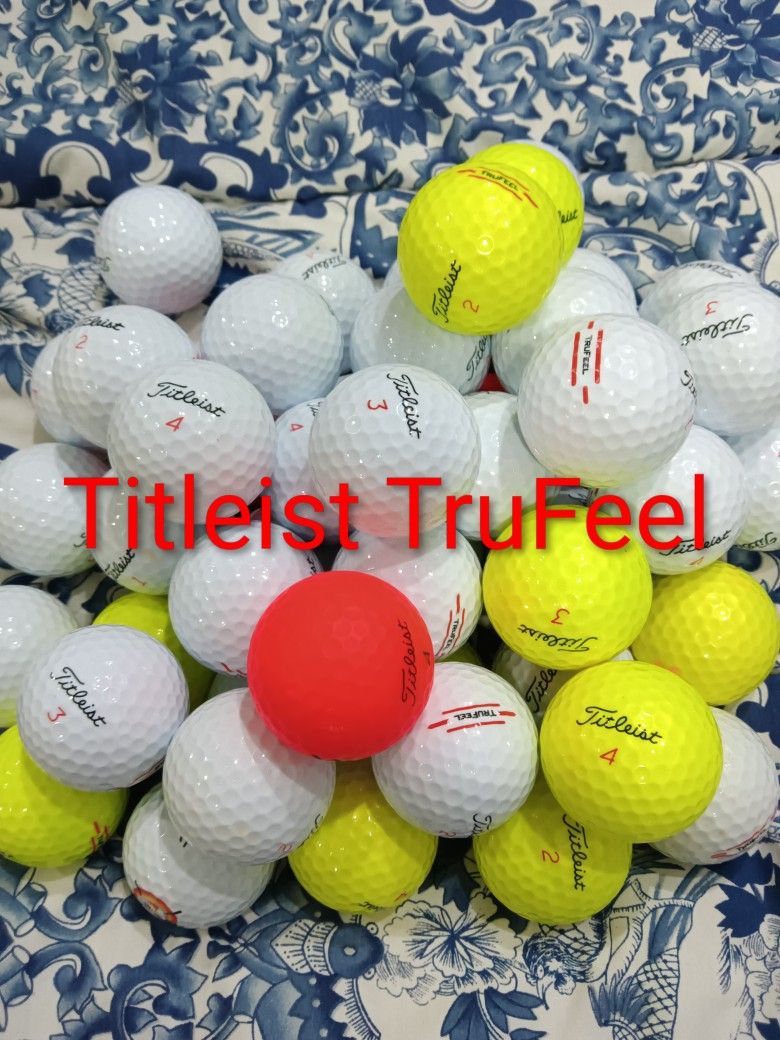 50 Used Titleist TruFeel Balls In Excellent Condition NM To 4A