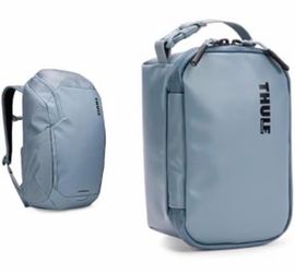 Thule Chasm 26L Backpack & 3L Gear Cube Bundle - Pond Gray - Travel Organization Set