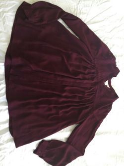 Burgundy long sleeve shirt
