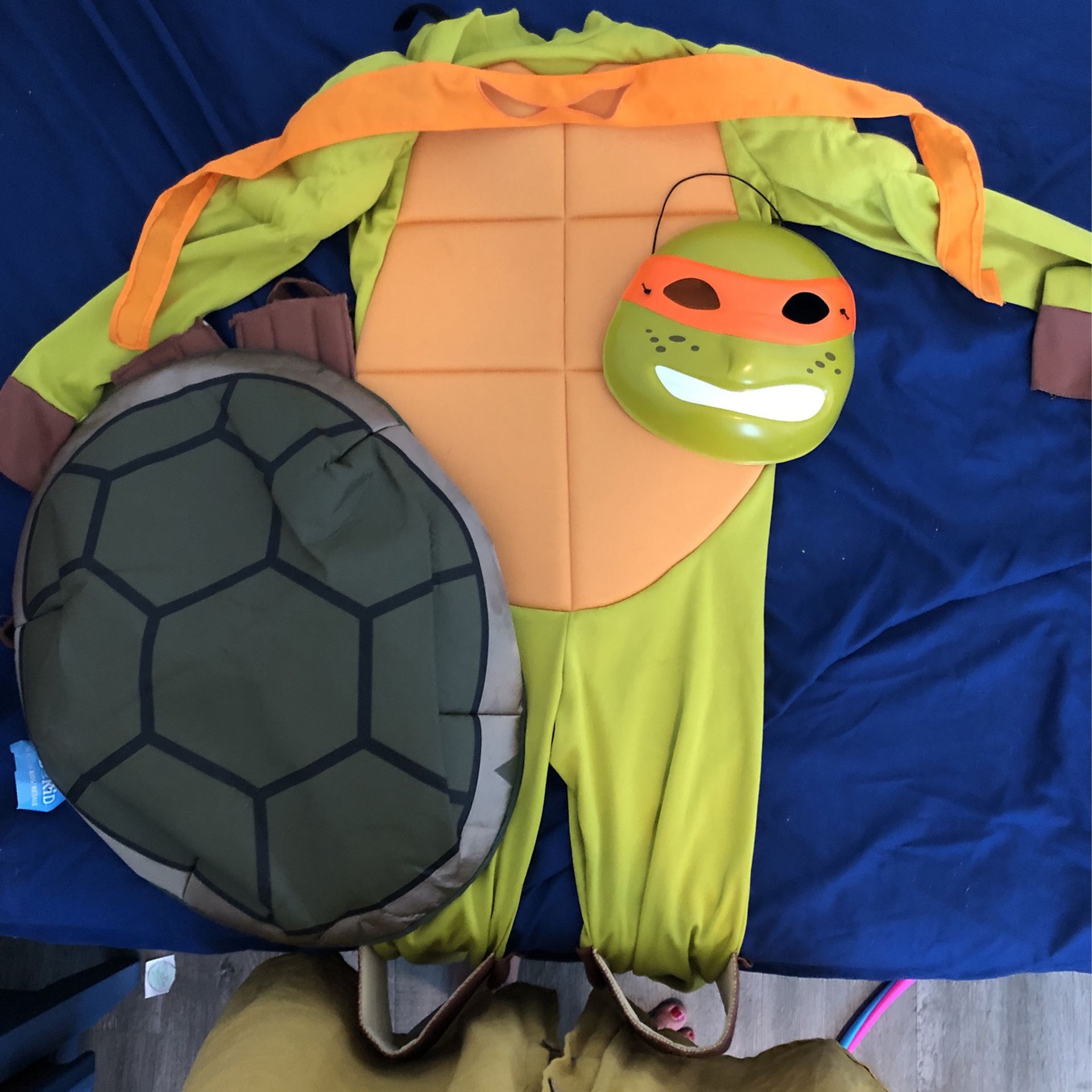 Kids Ninja Turtle Costume (Michaelangelo) Size 7-8 