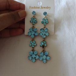 Turquoise Stone Colored Earrings