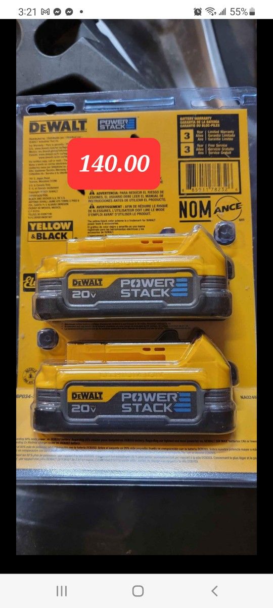 Dewalt Powerstack Batterys