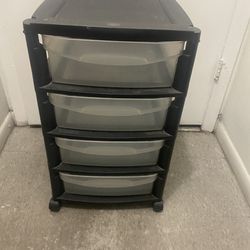 4 Plastic Drawers Storage