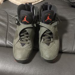 Green top jordan 8s