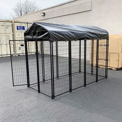 (New in box) $290 Large Heavy Duty Dog CagePet  Crate Kennel with Cover 8x4x6 FT