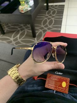 Men’s athuentic cartiers sunglasses brand new never worn