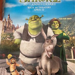 Shrek 2 20 Year Anniversary Movie Theatre Poster 