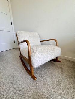 Esters Wood Armchair Faux Shearling White - Threshold™ 