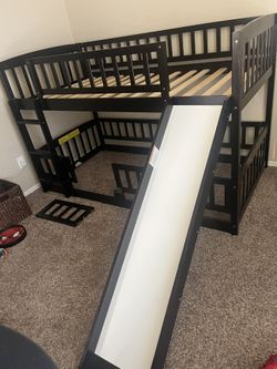 Twin Bunk Bed With Slide