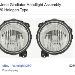 Jee Gladiator Factory Halogen highlights