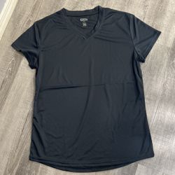 New Womens And Men’sT Shirt Gray Helium Logo V Neck Activewear 