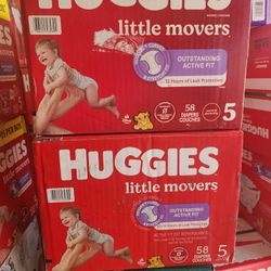 Huggies 5 $22 Each Box.