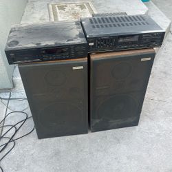 Amp Receiver. CD Changer & Pioneer Speakers 