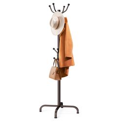 Metal Rack Stand with Hooks for Coat Hat Belt Bag Size 72" Tall New Condition