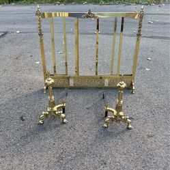 Solid Brass and tempered glass Fireplace