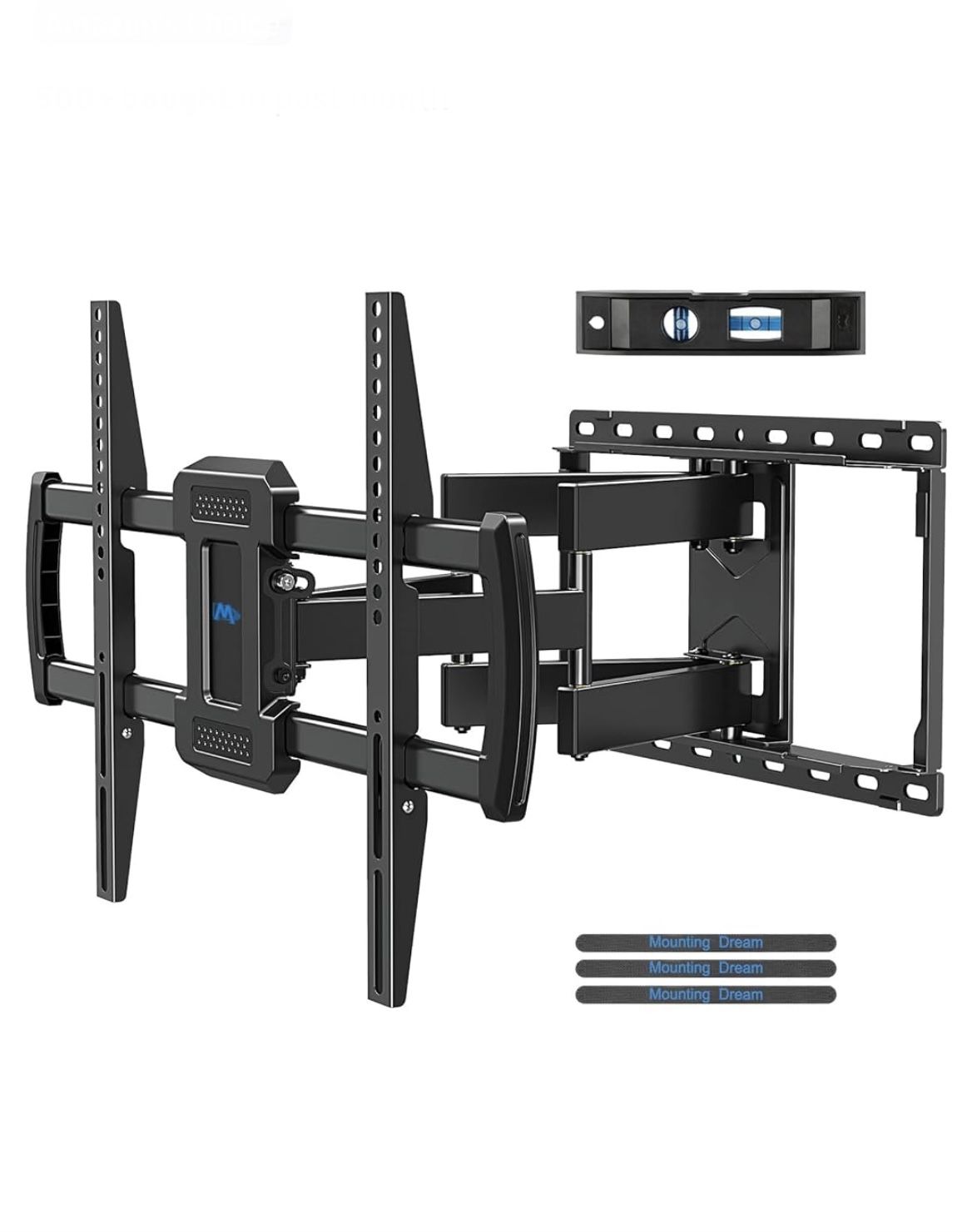 Mounting Dream TV Wall Mount, UL Listed Full Motion Mount Bracket for 42-84 Inch Flat Screen TVs, Swivel Articulating Dual Arms, Max VESA 600x400mm, 1
