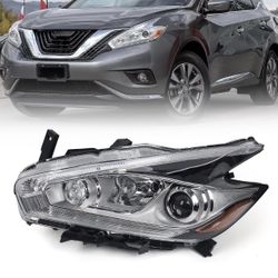 2015 2016 Nissan Murano Headlight Halogen Headlamp w/LED DRL Left Driver Side