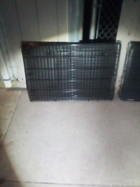 Two Large Dog Kennel's