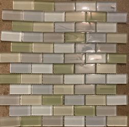 Green Blue White Glass Tile