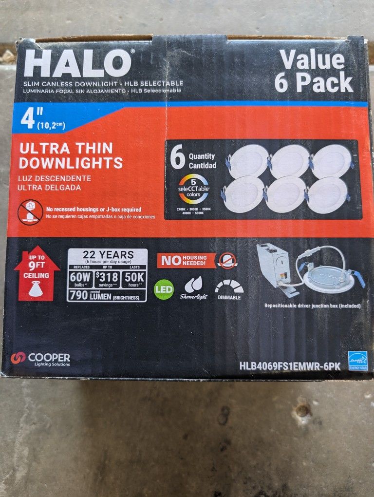 Halo Ultra Thin Downlights (6 Pack)
