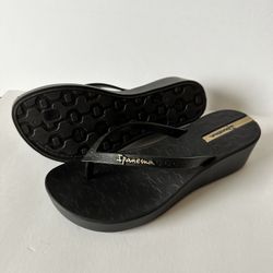 Brand New Black Wedges, Size 4/5 Impanema Brand
