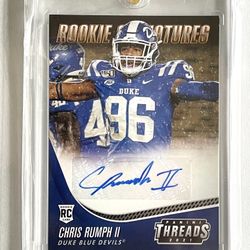 2021 Panini Chronicle Threads Draft Pick RC Autograph Chris Rumph II 
