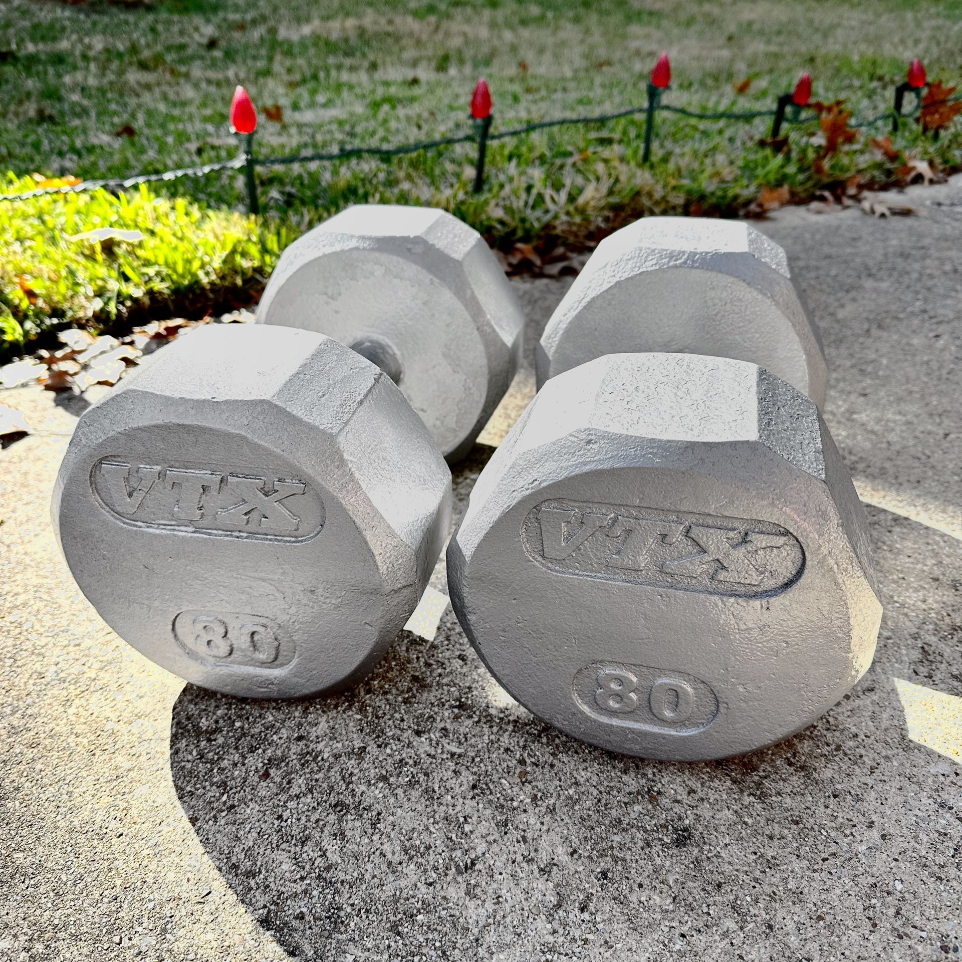 80lb VTX Iron Dumbbell Pair - Great Condition