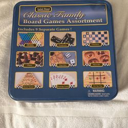 Solid wood classic family board games assortment