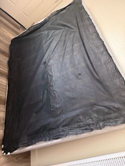 Queen Bed Base with Black Cover