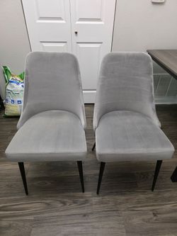 Velvet dining chairs