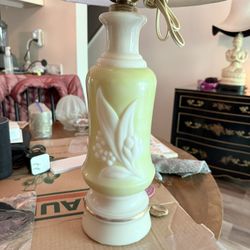 Pair of Vintage Aladdin Alacite Table Lamps – 1930s Floral Relief  $125 for the pair (OBO)