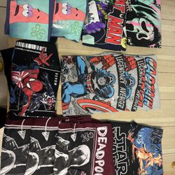 Marvel And Star Wars And Spongebob Shirts
