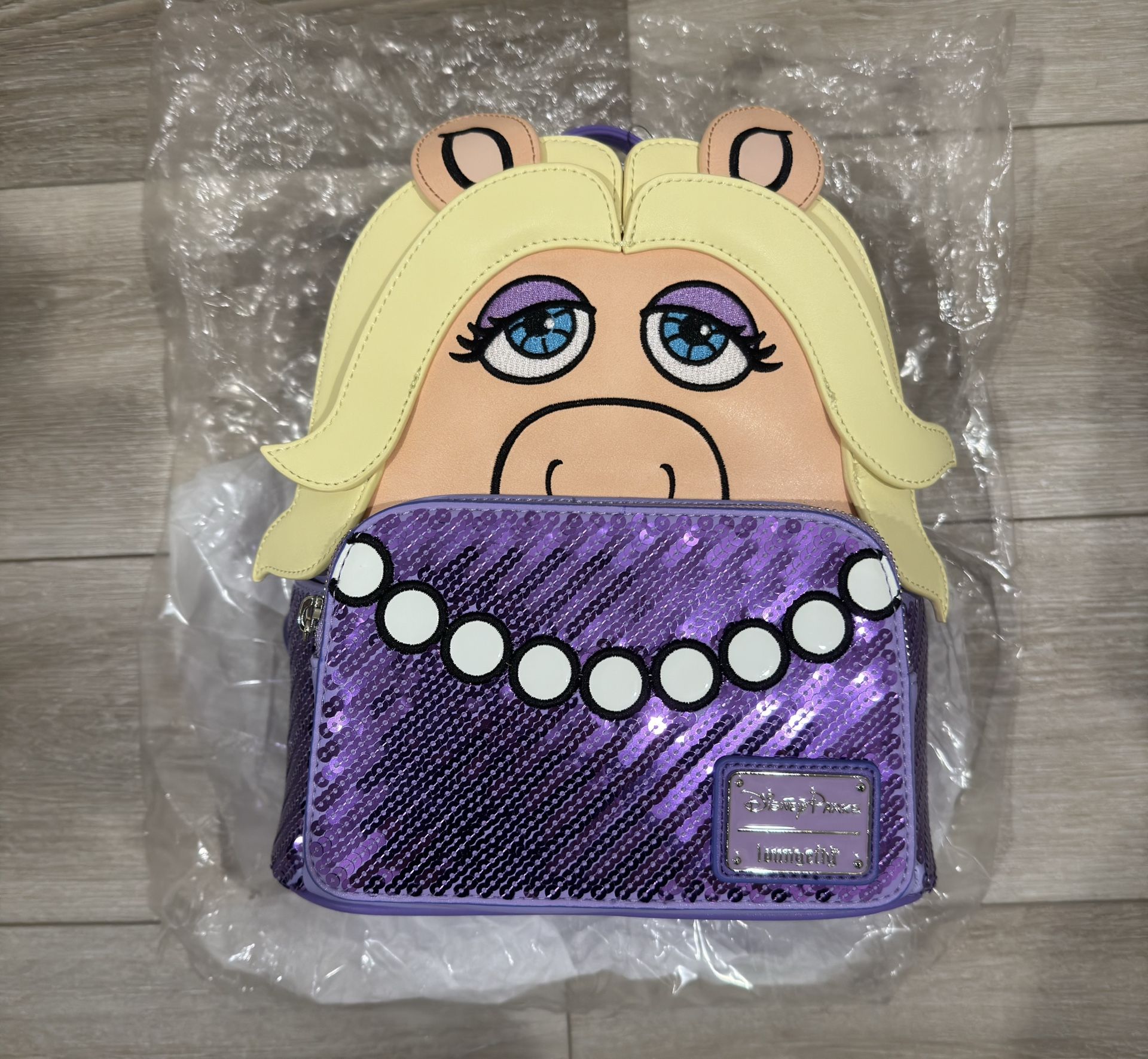 Miss Piggy Disney Parks Muppets Loungefly Mini Backpack