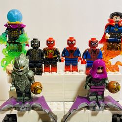 Spider-Man Minifigures No Way Home Set | New Custom LEGO Compatible Toys
