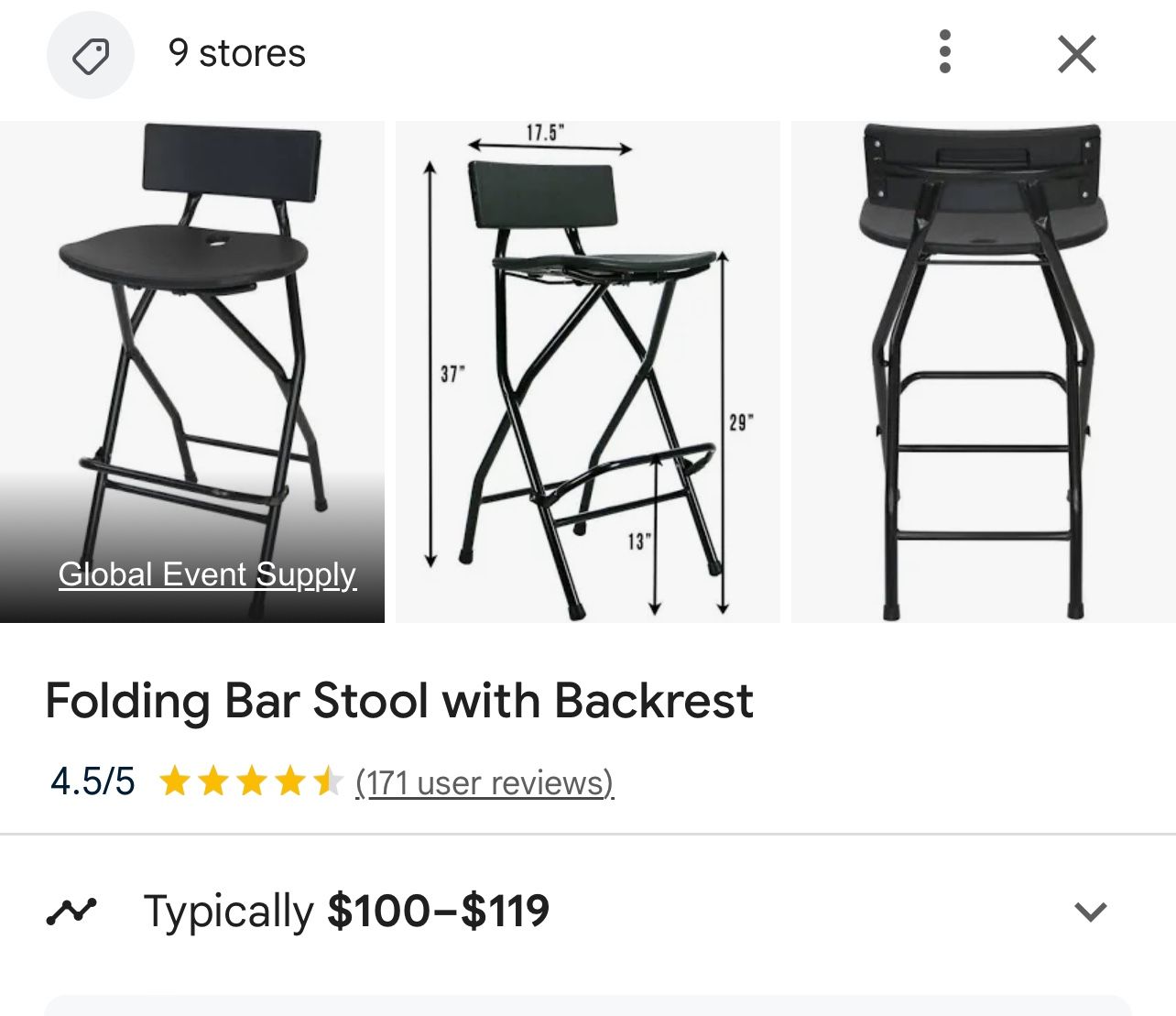 30 Folding Bar Stools With Back And Footrest