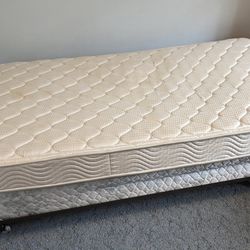 Bed-twin  Mattress, Box Spring, And Bed Frame